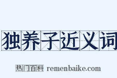 独养子近义词是什么意思的图片